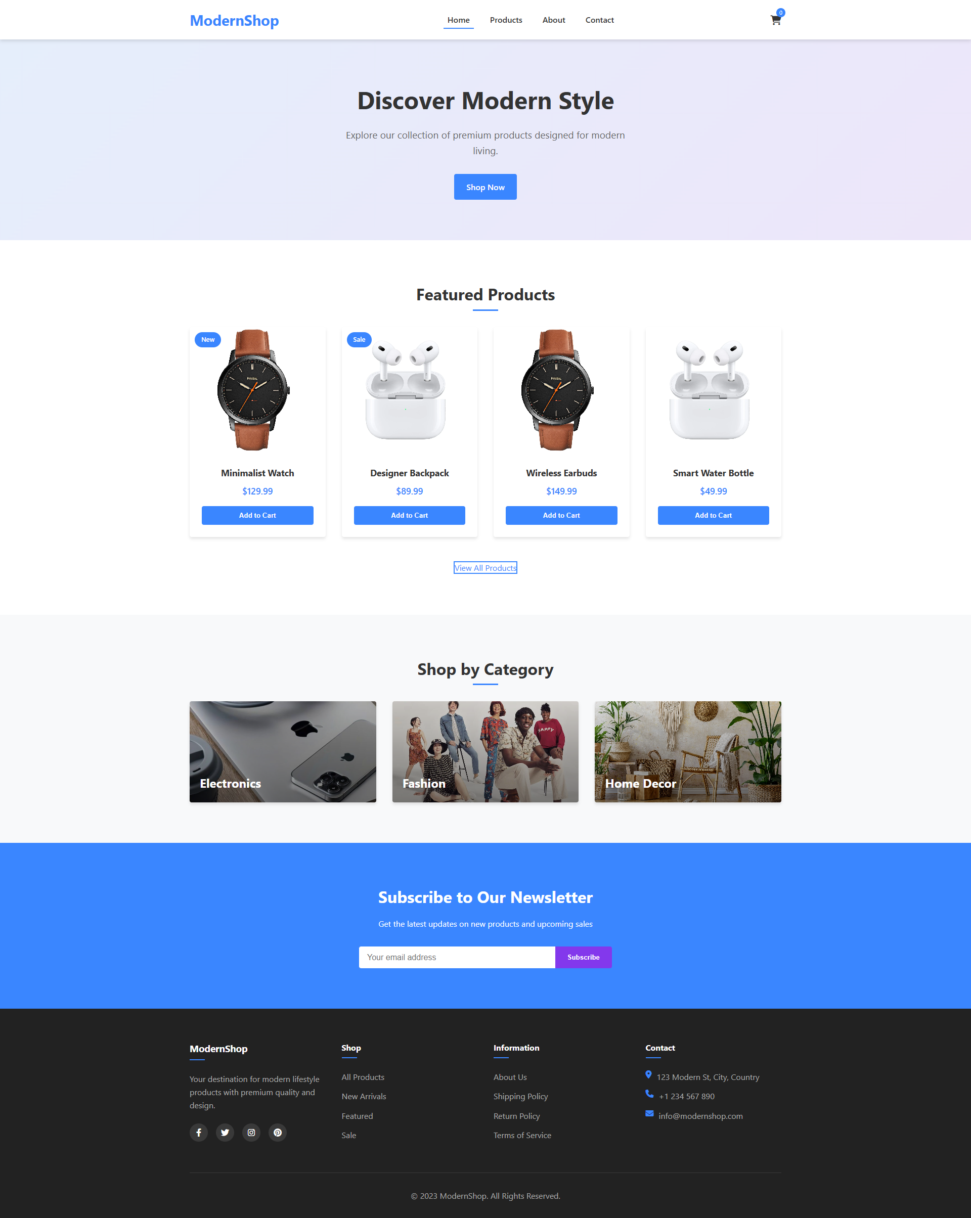 E-commerce Website