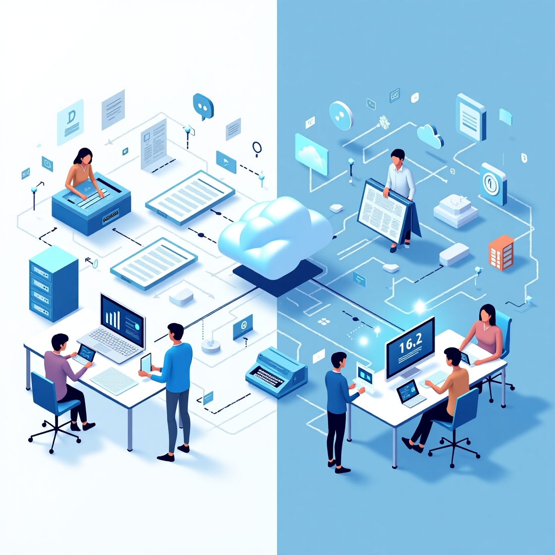 Digital Transformation Illustration